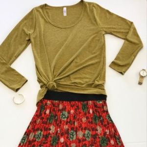 Lularoe Mustard Lynnae Top